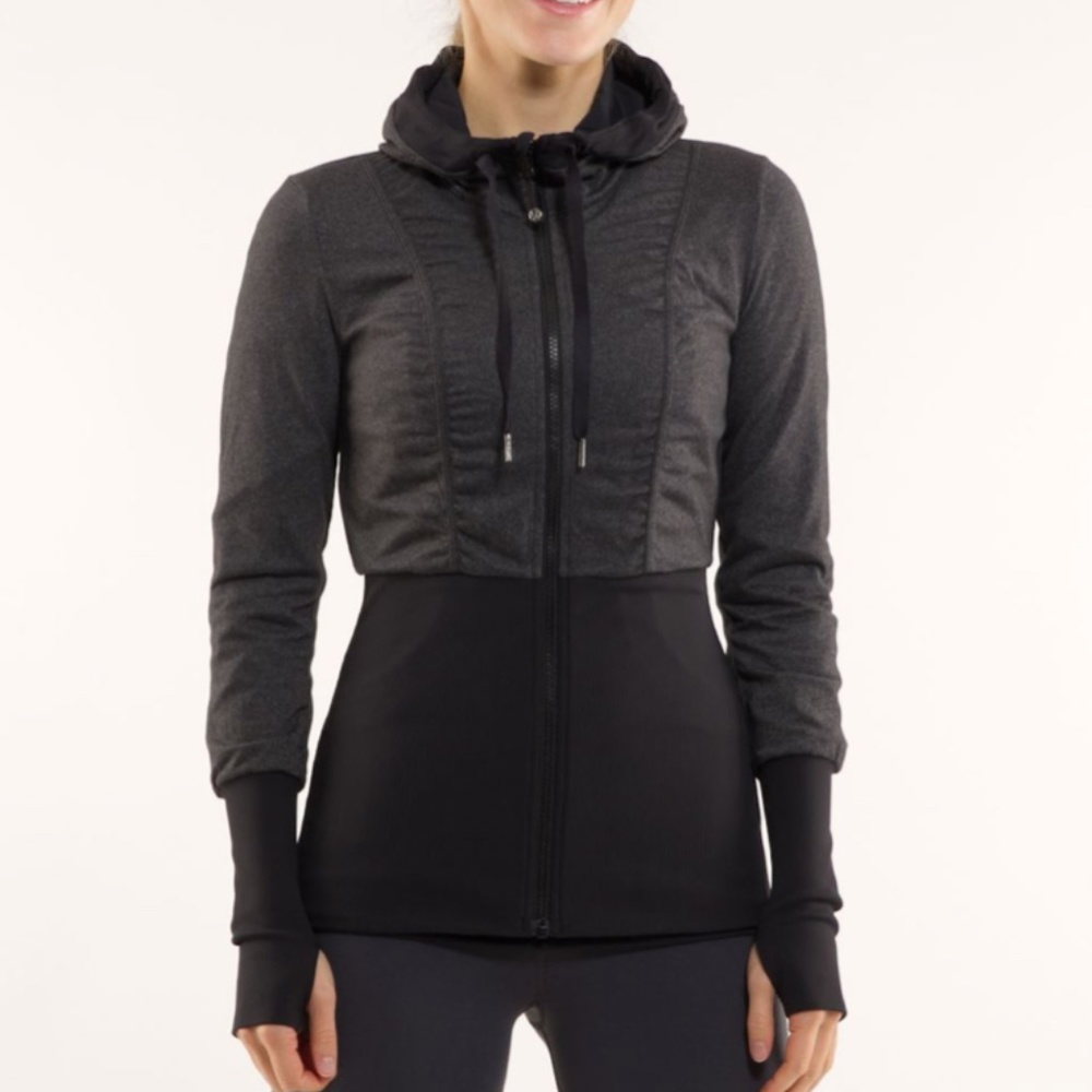 lululemon athletica Black Hooded Zip-Up Jacket - Picture 2 of 12